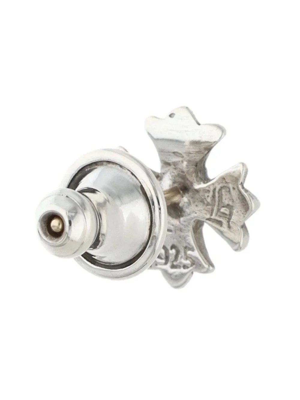Chrome Hearts No2 CH Pls CH Plus Stud Silver Earrings